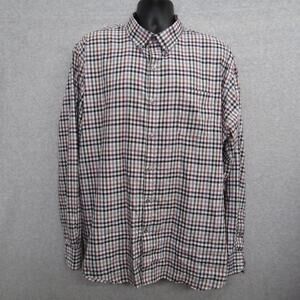 Van Heusen Flex Shirt Men's XXL 18-18.5 Red Long Sleeve Button Down Shirt
